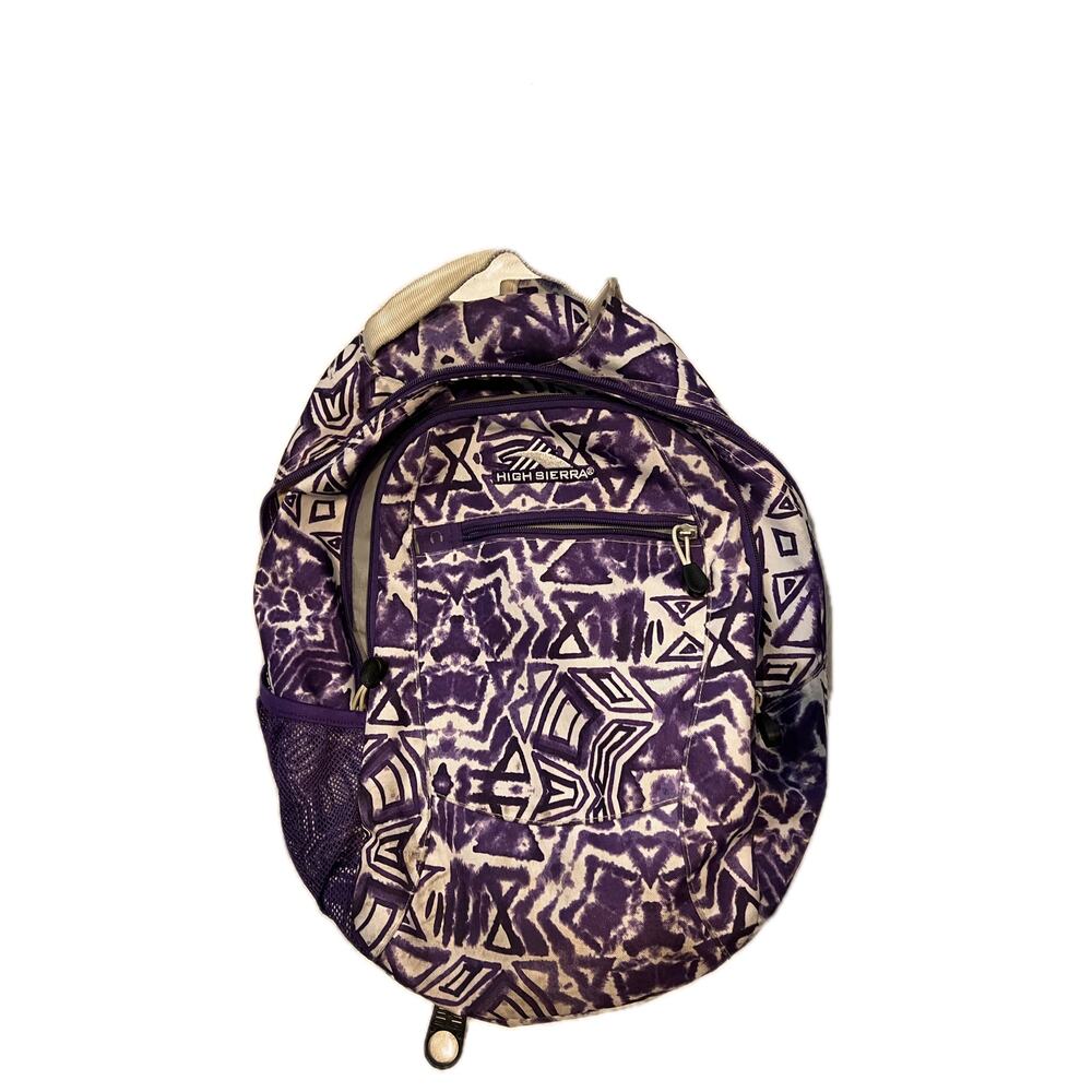 High Sierra Curve Purple Pattern Backpack